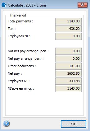 Calculate To check an employee s total payments and deductions in the current period, you can use the Calculate option from the Action menu.