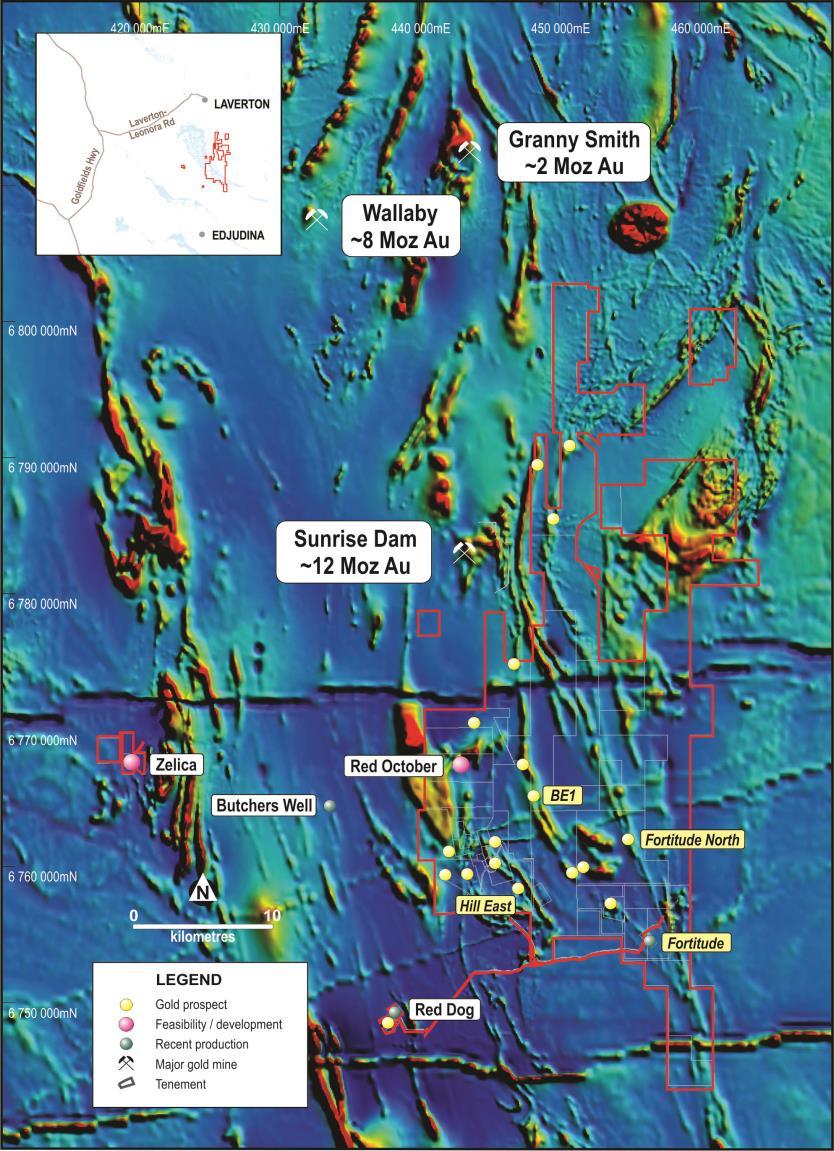 Lake Carey- Exploration Upside Large and highly prospective, tenement package (~600km 2 ) in the Laverton tectonic zone surrounded by world class gold mines Considerable scope for regional