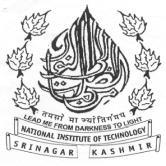 Central Purchase unit National Institute of Technology Srinagar (J&K) -190006 Tel:- 0194-2424792/2429423/2424809/2424797 Fax:- 0194-2420475 TENDER NO.