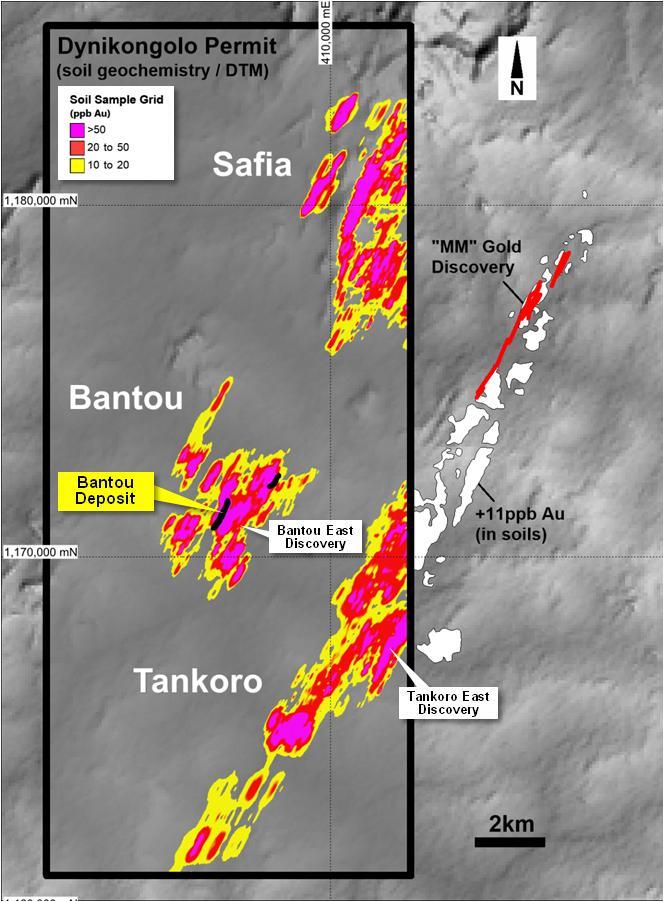 Bantou Gold Project During the quarter the Company continued to advance exploration activities within the Bantou Project area in western Burkina Faso (Figure 1).