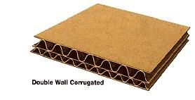 Single Wall Corrugated Board Also known as Double Faced. The structure formed by one corrugated inner member glued between two flat facings. Flute sizes are depended on the utilization of users.