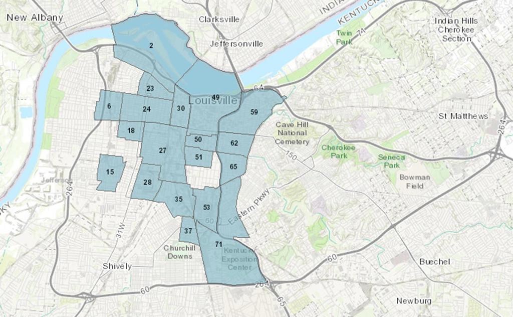 Designated O Zones in Louisville Source: https://louisvilleky.