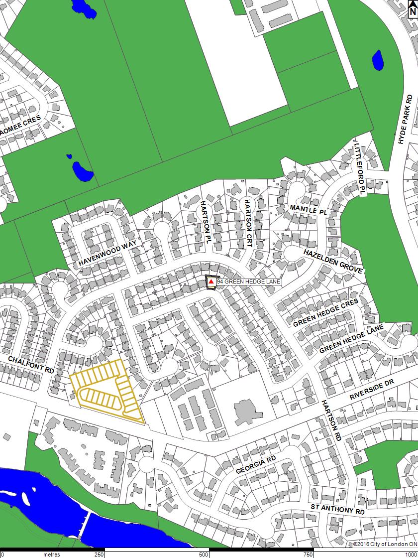 LOCATION MAP Subject Site: 94 Green Hedge Lane Applicant: Langdon Susan Jane,Langdon Kathryn Judith File Number: A.
