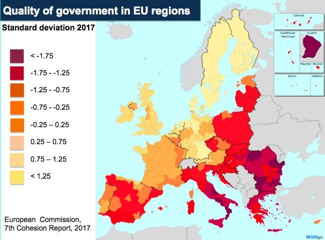 European Quality of Government Index Governance Poor governance slows down Cohesion