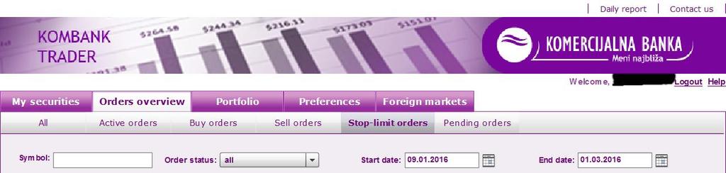 Figure 21 Deleting stop-limit orders Overview of Pending orders includes all Pending orders (Figure 14.