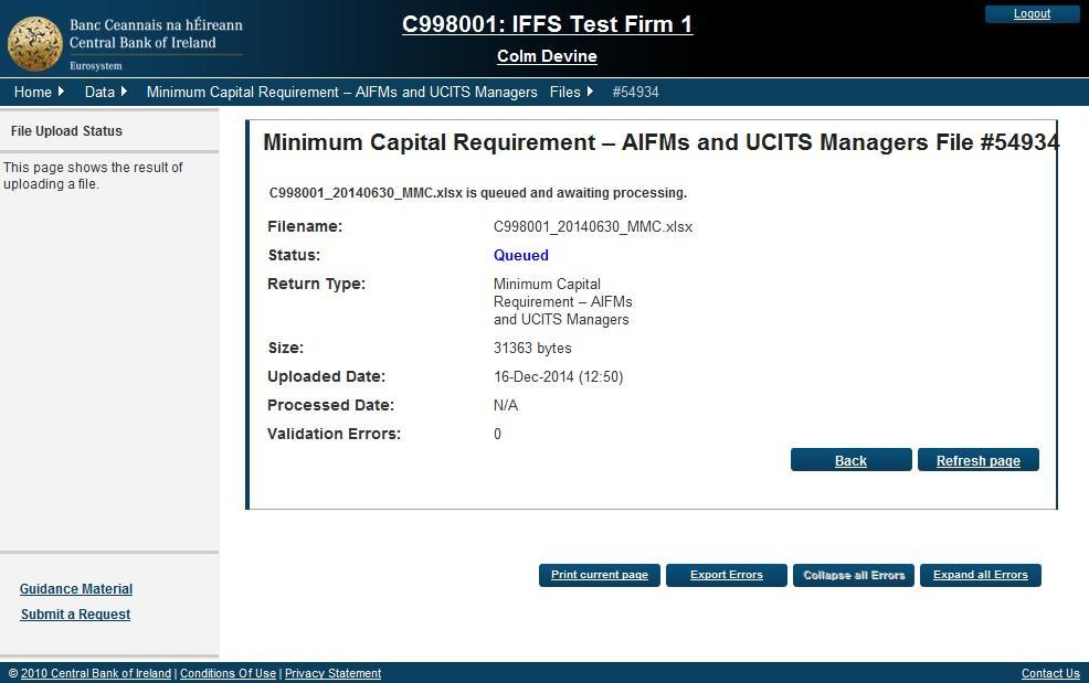Minimum Capital Requirement Report Guidance Note for AIFMs and