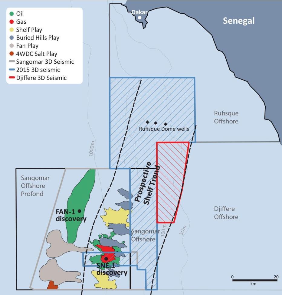 Adding to the portfolio Approx 2,400km 2 new seismic FAR option for 75% Djiffere block and