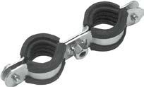 double pipe clamp with ruber dumper - double-sided lock with