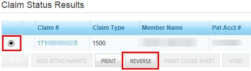 Health PAS-OnLine Claim Reversal Functionality 1.