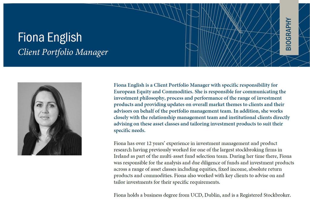Fiona English Client Portfolio Manager Page 20 I For