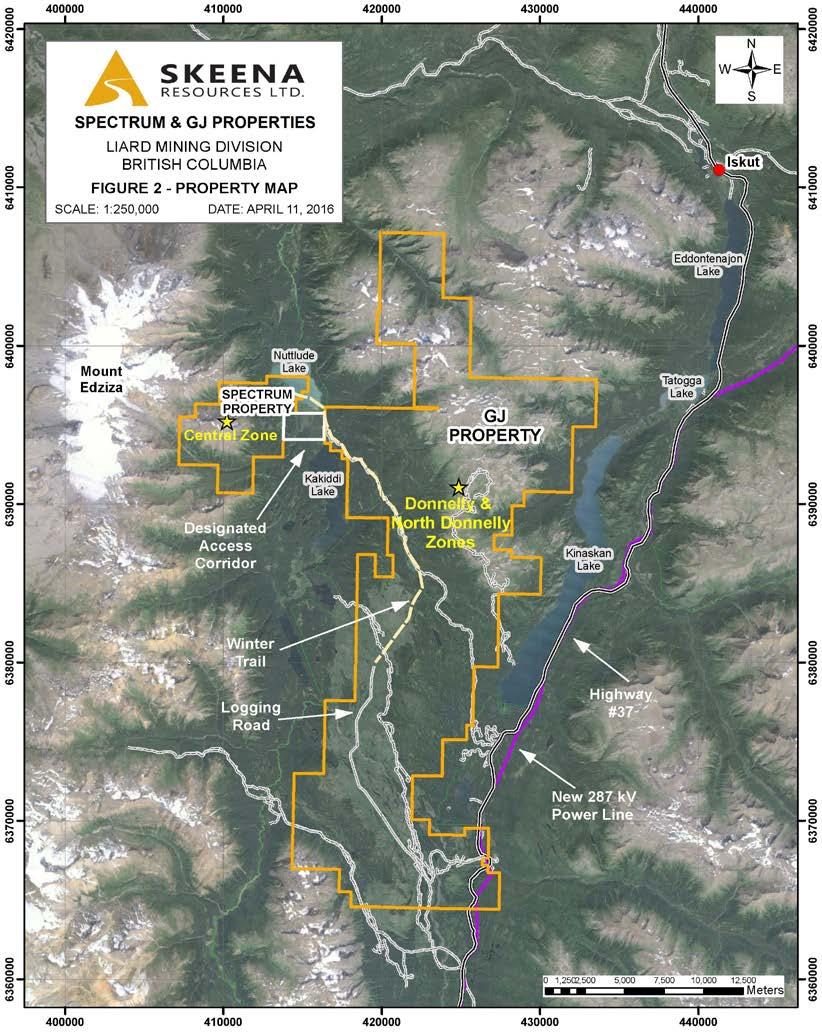 Spectrum & GJ Project Locations Located in the prolific Golden Triangle of northwestern BC which hosts other world-class gold and gold-copper mines and projects including Valley of the Kings