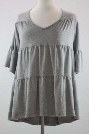 Stetson Tiered Knit Top Gray 139514654-GY Regular Price $69.95 Sale Price $34.
