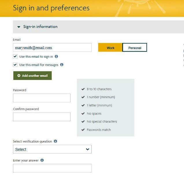 5. You can choose to use your email to sign in so you don t have to remember your numerical