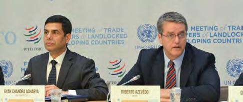 Supporting development and building trade capacity In June, the WTO hosted a UN session on helping landlocked developing countries to benefit from trade.