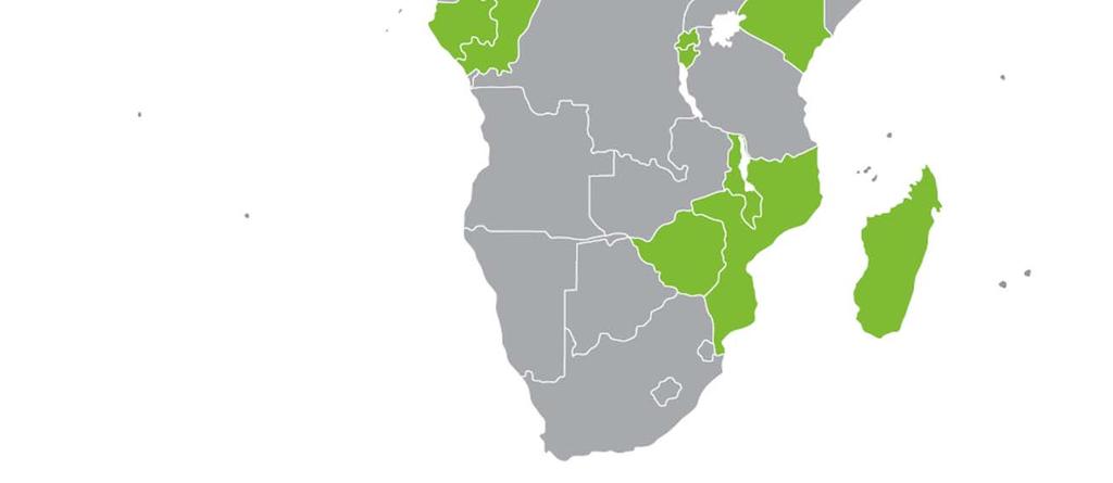 Guinea 9.Liberia 10.Libya 11.Malawi 12.Mozambique 13.Niger 14.Rwanda 15.SADR 16.