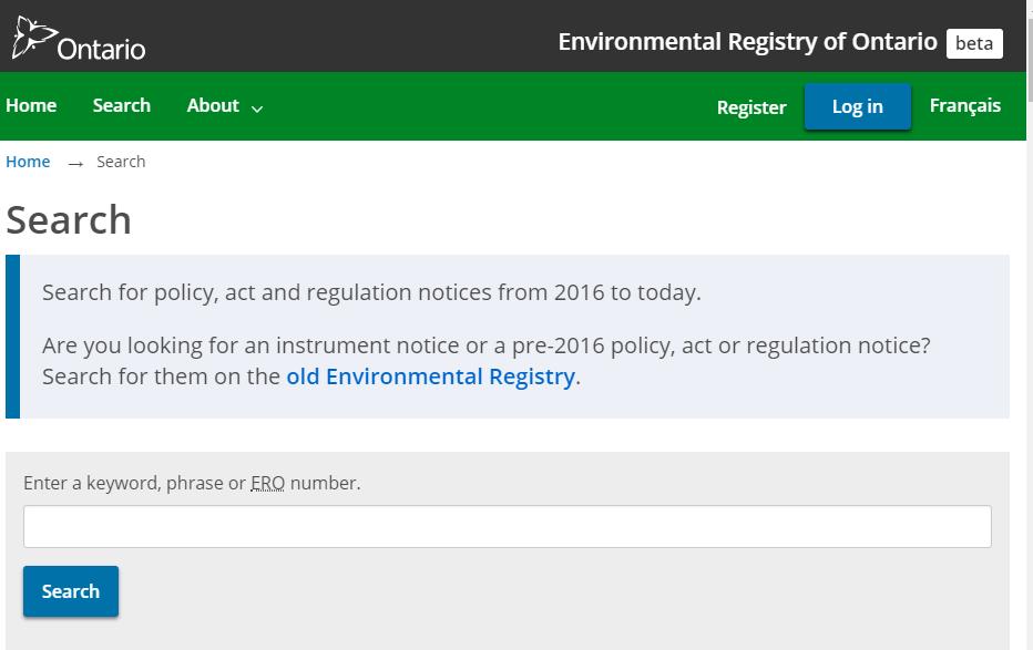 2. Citizen Environmental Rights The Environmental Registry Provides notice to public of environmentally significant decisions Provides public opportunity to