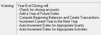 Step 9: Perform Year-End Closing (MISC) Perform Year-End Closing.