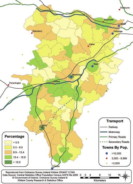 Map 32: Households with no car as a