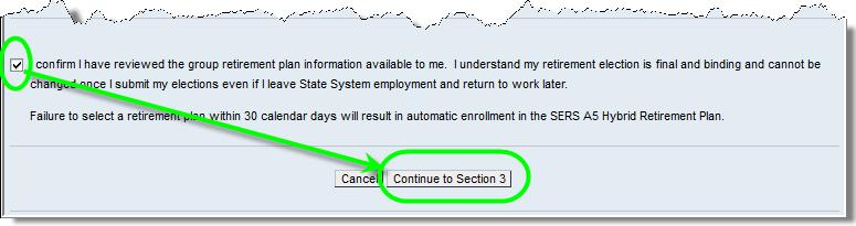 Employee Self-Service (ESS) Screens - My First Days Retirement Plan Enrollment Page 6 of 11 3.