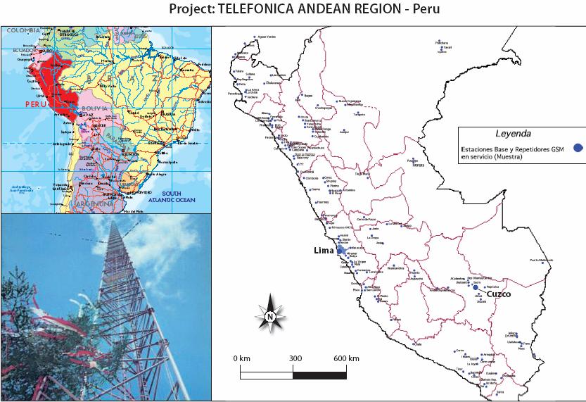 Telefónica Andean Region (Peru, Colombia, Ecuador) Development and upgrading of the GSM networks in Colombia,
