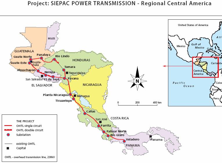 SIEPAC Power Transmission (Central America) Creation of a regional power transmission backbone