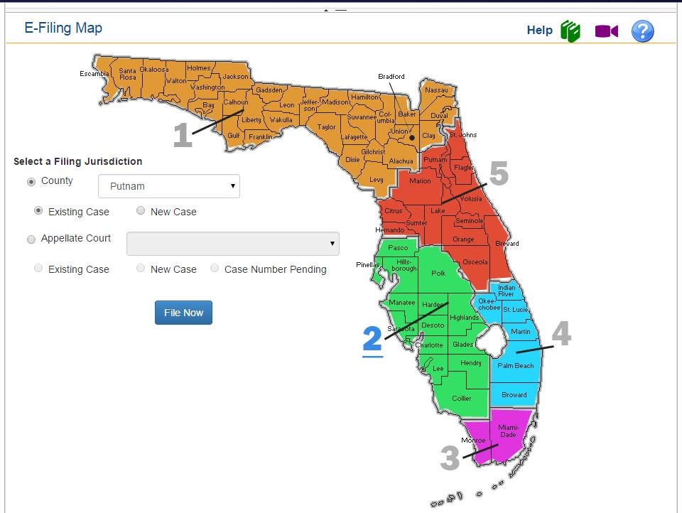 Current E-Filing Jurisdictions Trial Courts 67 Counties Appellate