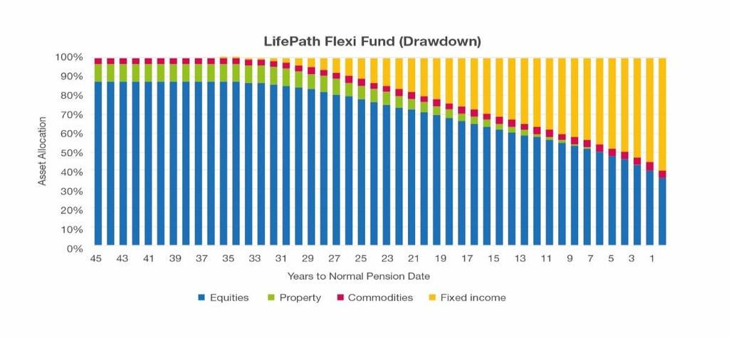 Aegon BlackRock LifePath Flexi option This is for people who think targeting income drawdown will suit them best. Income drawdown is not provided directly through the Plan.