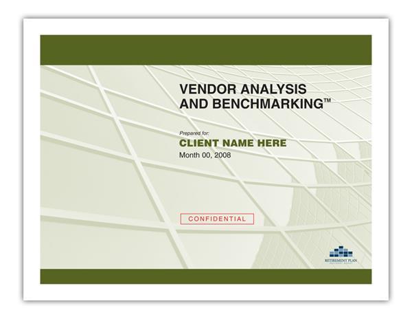 Vendor Analysis Solutions Fee Benchmarkings and full Vendor Searches - Assists in meeting fiduciary obligation to ensure competitiveness within the marketplace - Improves