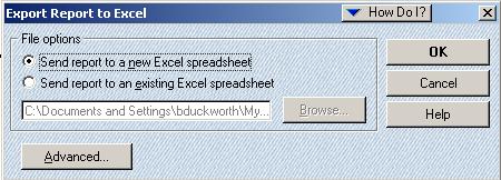 Exporting Reports to Excel 3.