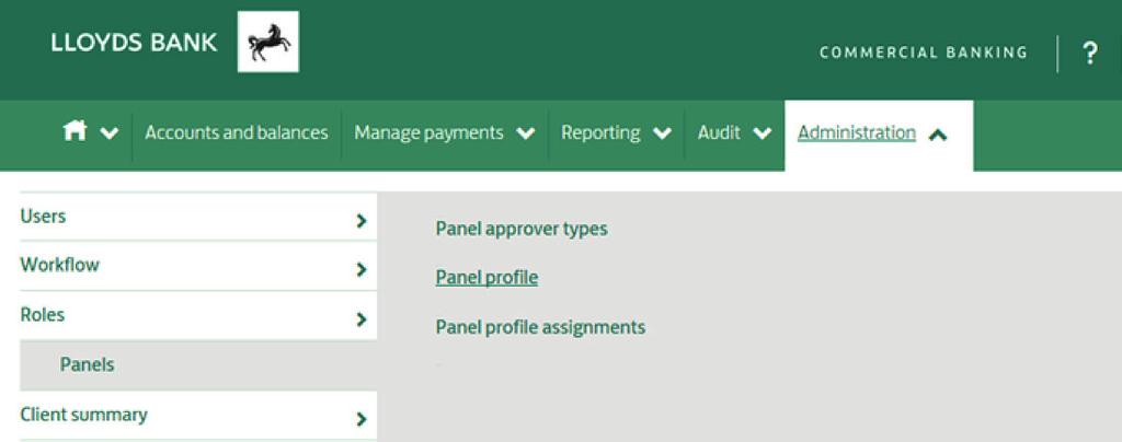 How to review Panel Profiles 1. On the Administration page, select Panels and then Panel Profile. 2. Click on a row to view the Panel Profile. 3.