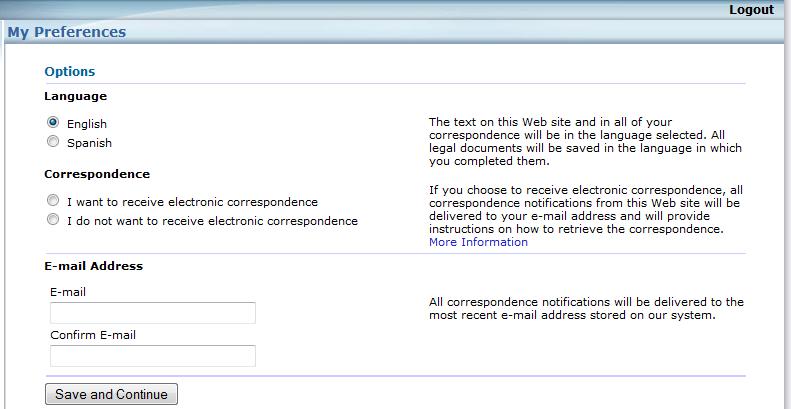 Step 3: Once you are signed in, you may be directed to select your communication preferences.