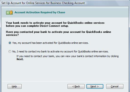 Yes that your account has been activated for QuickBooks Online services if you