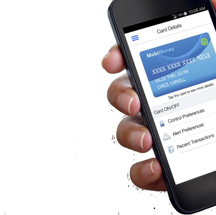 From spending limits to transaction alerts, MobiMoney comes with card controls to help keep your money safe.