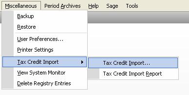 Step 3: Tax Credit Import If you are a ROS (Revenue Online Service) customer, the Tax Credit File available to you at the Revenue Commissioners' web site - http://www.ros.