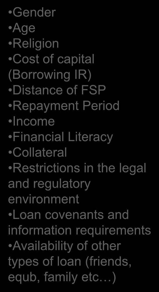 Income Financial Literacy Collateral Restrictions in the