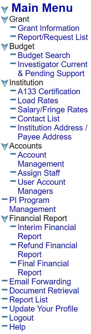 Contact an STGMS User Account Manager at your institution if your privileges need to be updated.