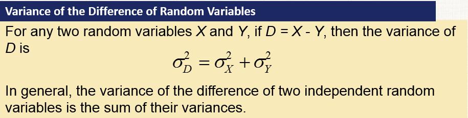 random variable as the difference of two