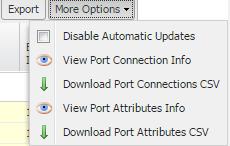 The user also has the ability to view or download the connection information and port settings for their ports from the tool.