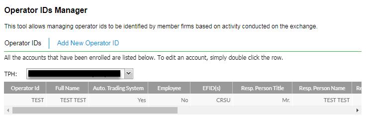 5.20 Order Entry Operator ( OEO ) ID Manager This tool is specific to the Cboe Futures Exchange. It is used as a means to submit OEO ID registration.