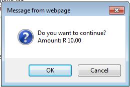 Processing Payment Click OK to continue or to save the payment OR