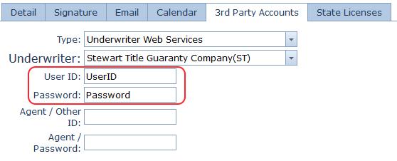 Note: If using Stewart Title and writing in multiple states, login credentials are required for each underwriter code in