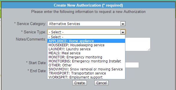 11. The first dropdown is the Service Category.