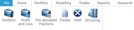 Trades Provides a view of all completed trades, executed for a selected portfolio, account or group, up to