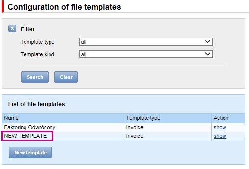 consistent with the newly defined import mode/template. Naming of one s own import template and parameter setting. Setting column parameters in the file.
