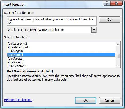 3.2.3. Ensure that the distribution has the adequate format, and click OK, and cell B6 now contains this discrete distribution. 3.3. Enter the distribution for the two remaining inputs variables by following the above steps.