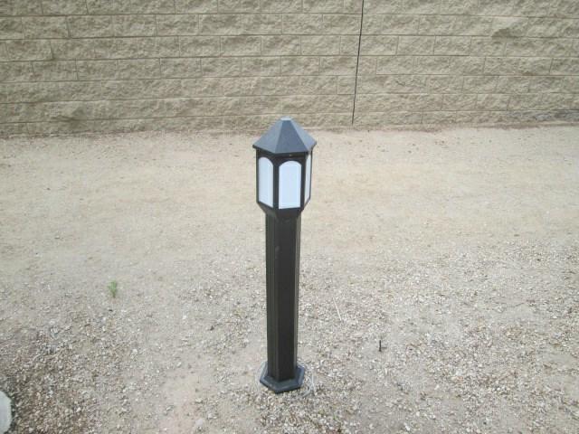 Comp #: 322 Bollard Lights - Replace Quantity: Approx (93) Lights Location: Bordering walkways throughout community Evaluation: Still appear functional and in good shape overall.