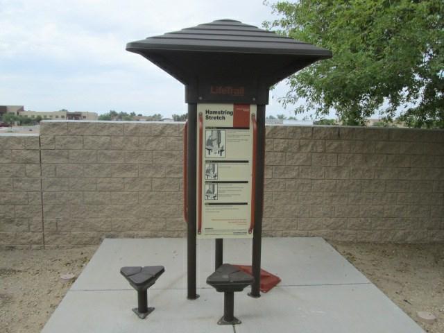 Comp #: 415 Fitness Stations - Replace Quantity: (5) Stations Location: Mounted in common areas along the rear perimeter Evaluation: This is a LifeTrail