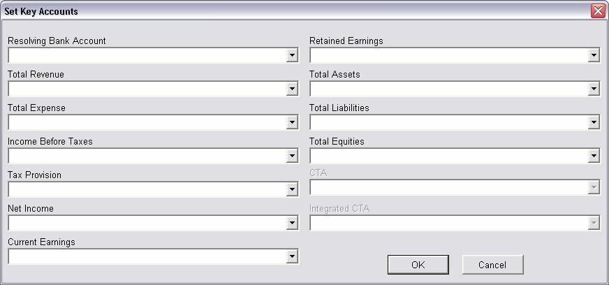 Tasks Setting the Key Accounts If you are not familiar with the concept of key accounts, refer to Key Accounts on page 11. To set the key accounts: 1.