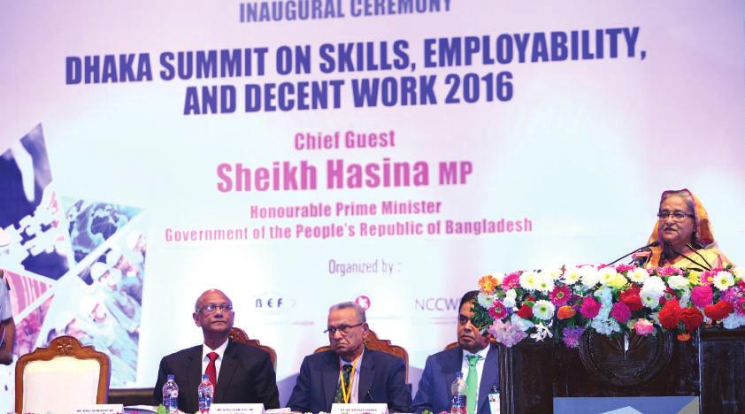 Program: Inaugural Session: Hon ble Prime Minister and the Chair of the National Skills Development Council (NSDC), Sheikh Hasina, MP inaugurated the Summit on December 11, 2016 at Osmani Memorial