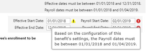 Figure 8 5 Additional text has been added to the 2 nd option in the benefit package change confirmation page, providing clarity on the employee s